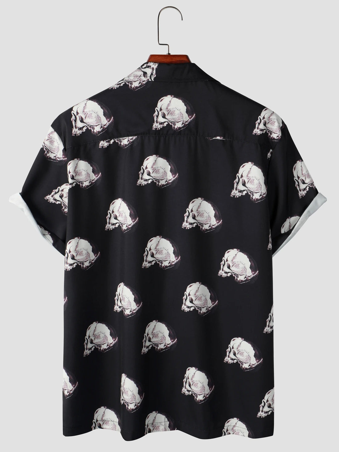 Camisa Manga Curta Preta Estampa Skull