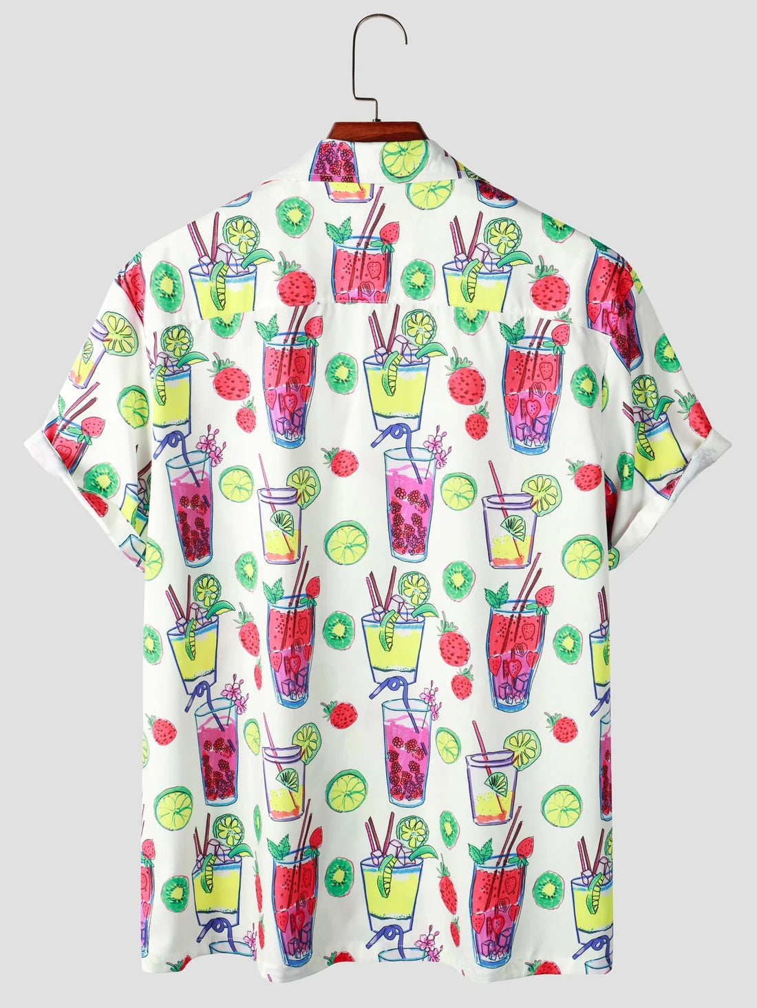 Camisa Manga Curta Branca Estampa Juice