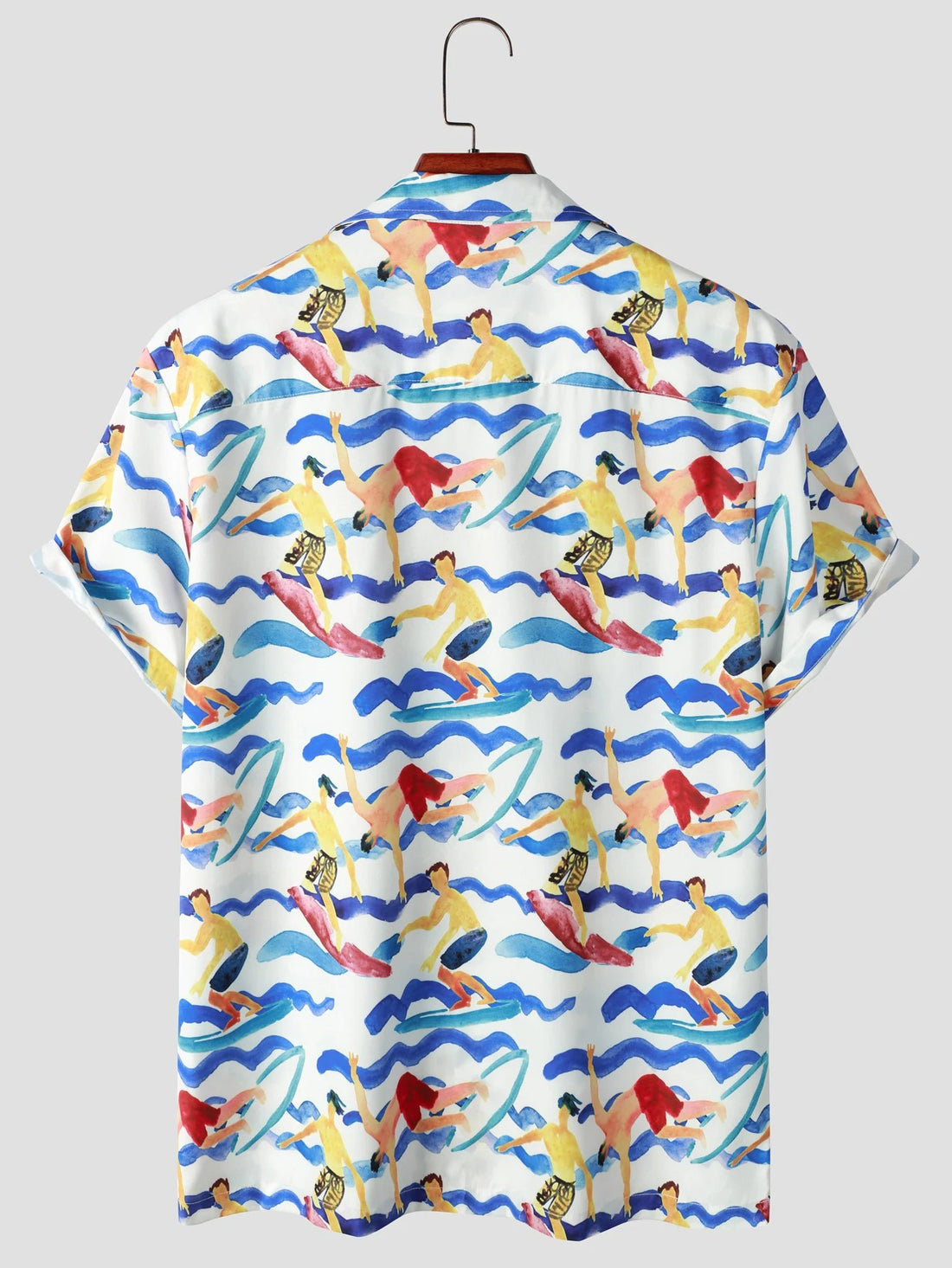 Camisa Manga Curta Estampa Surfe Branca