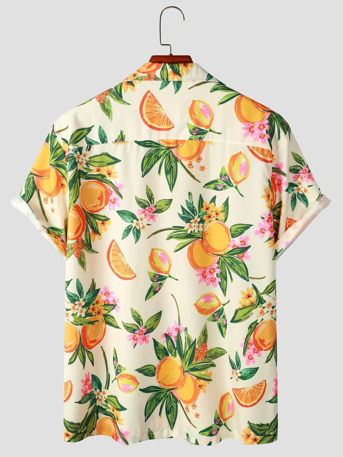 Camisa Manga Curta Estampa Laranjas